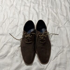 Joseph Abboud Dark Brown Suede Oxfords